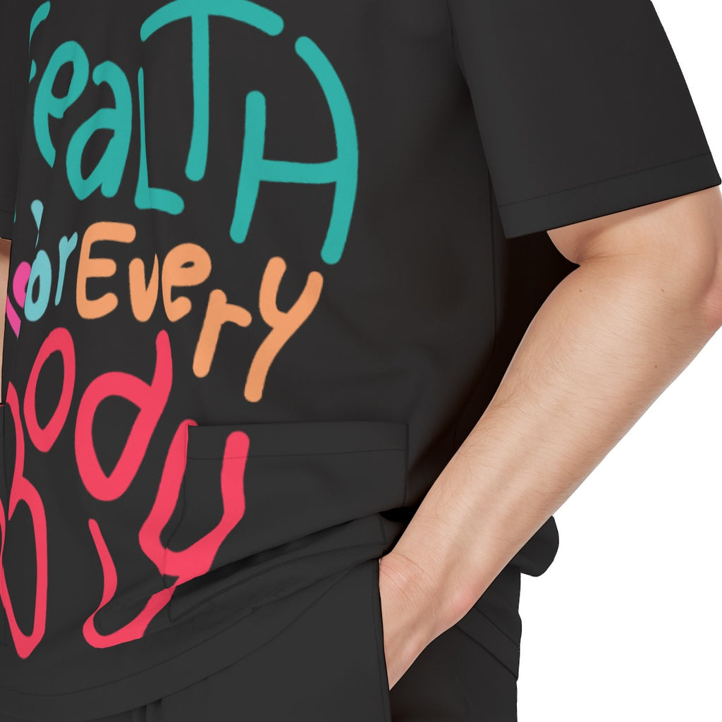 All-Over Print Unisex Scrub Set With Six Pocket